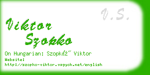 viktor szopko business card